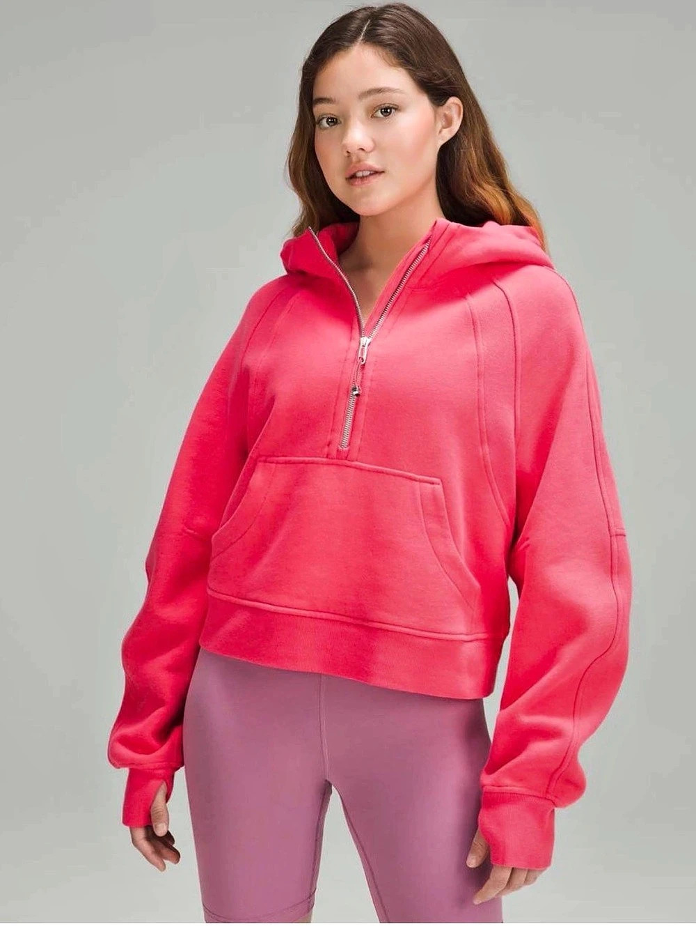 Lululemon Scuba Oversized Half-Zip Hoodie Lip Gloss XS/S